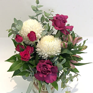 "Mum's" and  Roses in a Vase