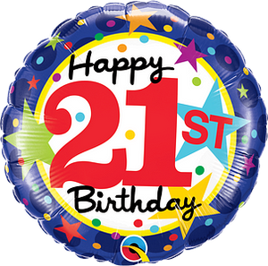 21st Birthday Foil Balloon