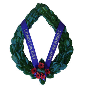 Laurel Wreath with Poppies
