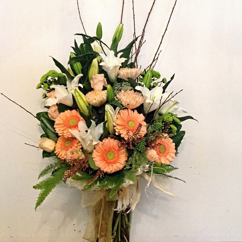Vase of Gerberas, Lilies and Roses