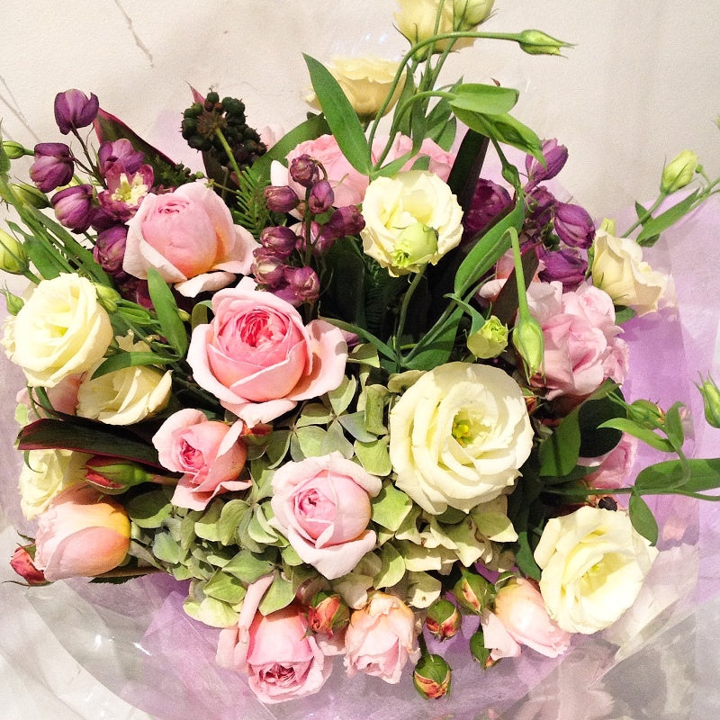 Lisianthus and Rose Posy